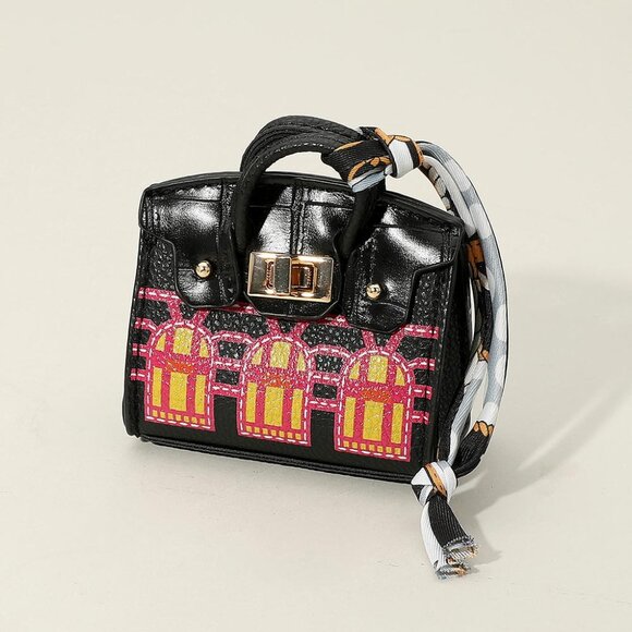 NEW Boutique Mini Handbag Inspo Baby Birkie Purse Charm to Store Ipods Ear Pods - Picture 2 of 10